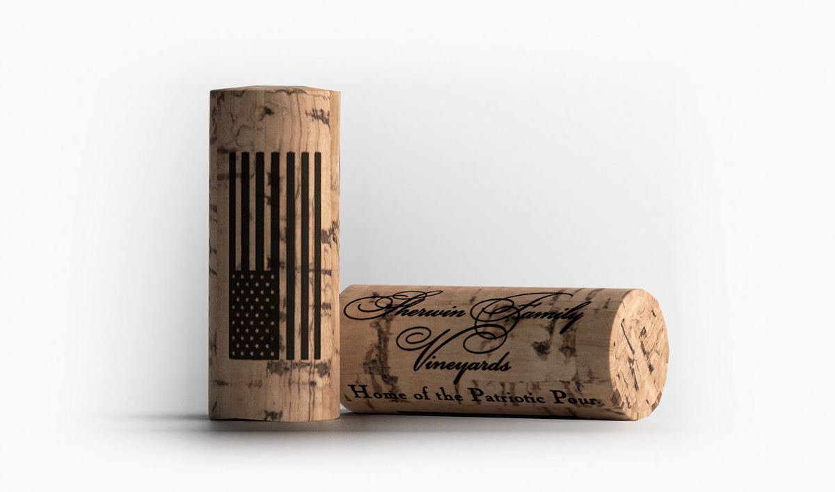 Sherwin Family Vineyards - Corks - Home of the Patriotic Pour